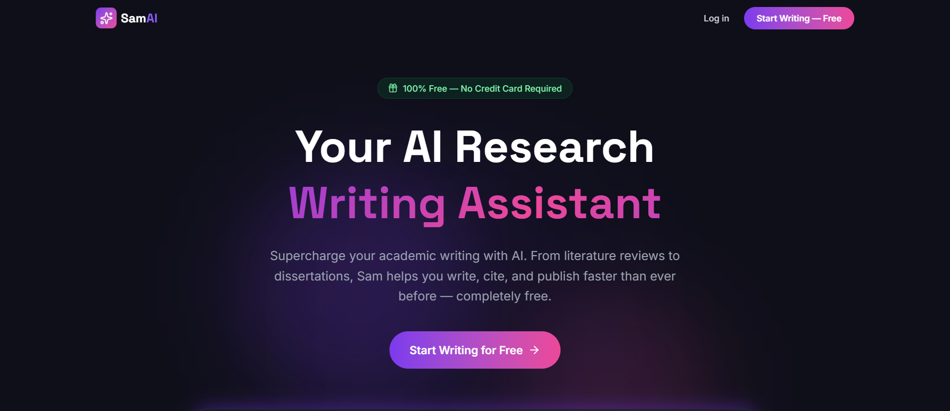 Sam AI Research Assistant